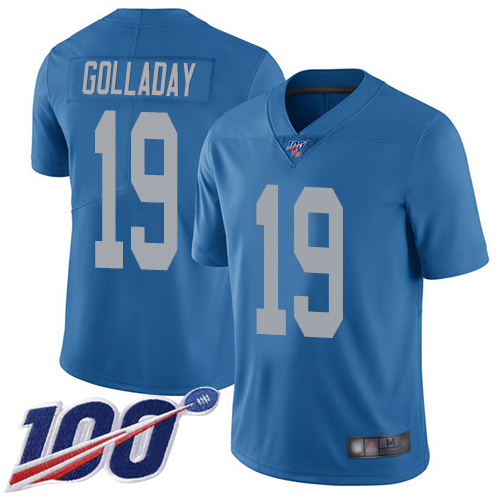 Detroit Lions Limited Blue Men Kenny Golladay Alternate Jersey NFL Football #19 100th Season Vapor Untouchable->youth nfl jersey->Youth Jersey